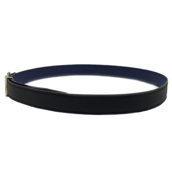 Hermes Constance Belt Logo Black Navy Silver Swift Veau main image 8